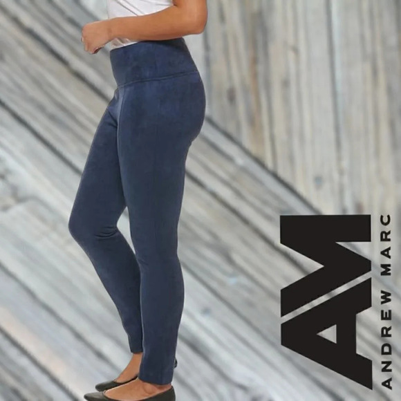 Andrew Marc | Womens Lightweight Faux Suede Pull on Pant | Navy | NWOT - Picture 6 of 6